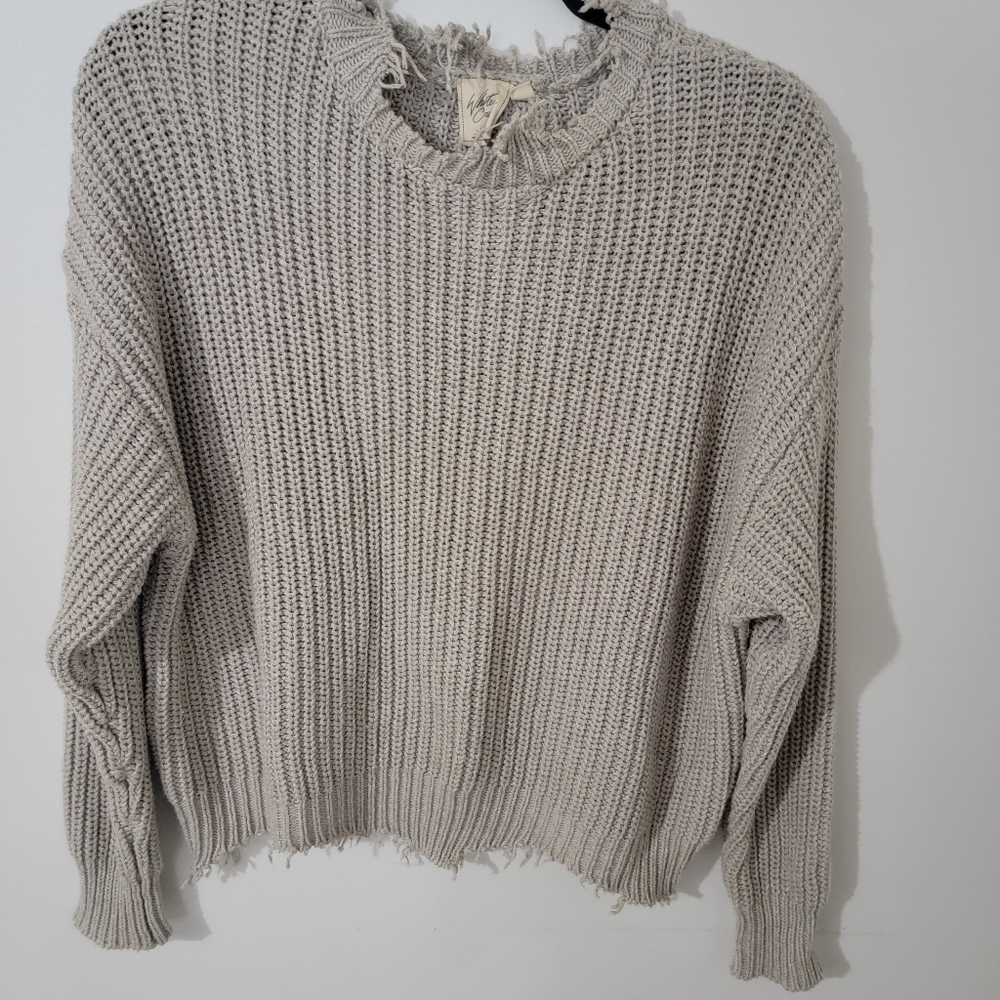 White crow so LG sweater
